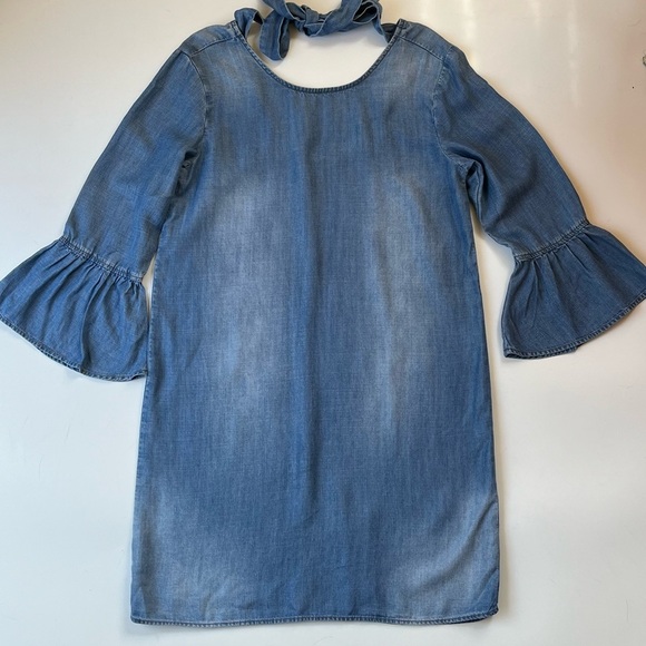 NWT Anthropologie Cloth & Stone Chambray Shift Dress Blue Size S - Picture 3 of 13